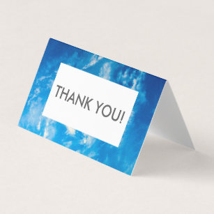 Pack of Clouds Thank You Cards with editable text
