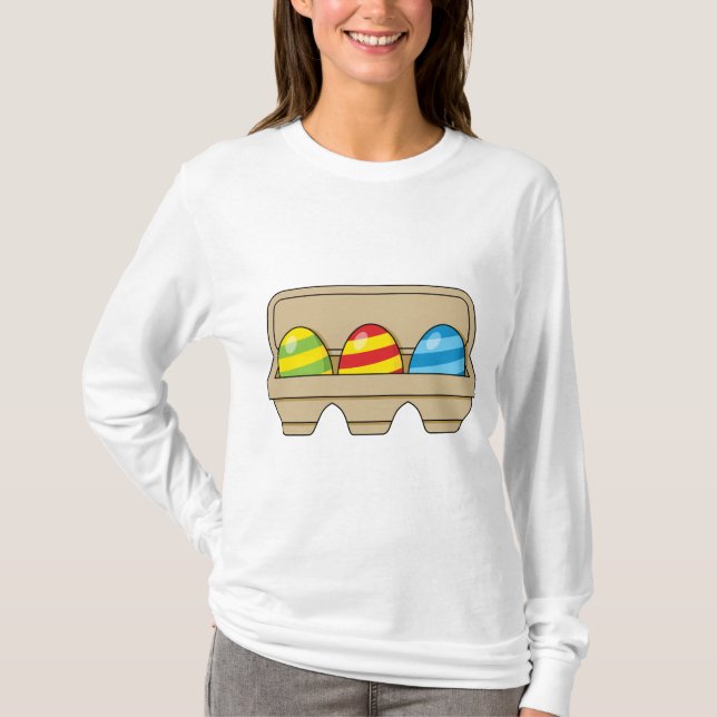 Pack of Colourful Cartoon Easter Eggs T-Shirt (Front)