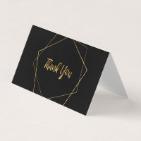Pack of Thank You Cards with gold pentagons