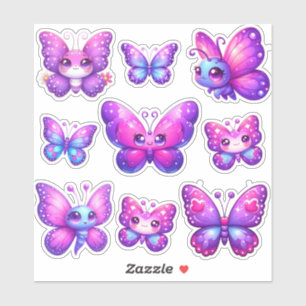pack of vibrant purple butterflies