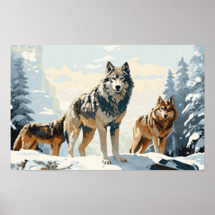 Pack of Wolves - Ai Poster