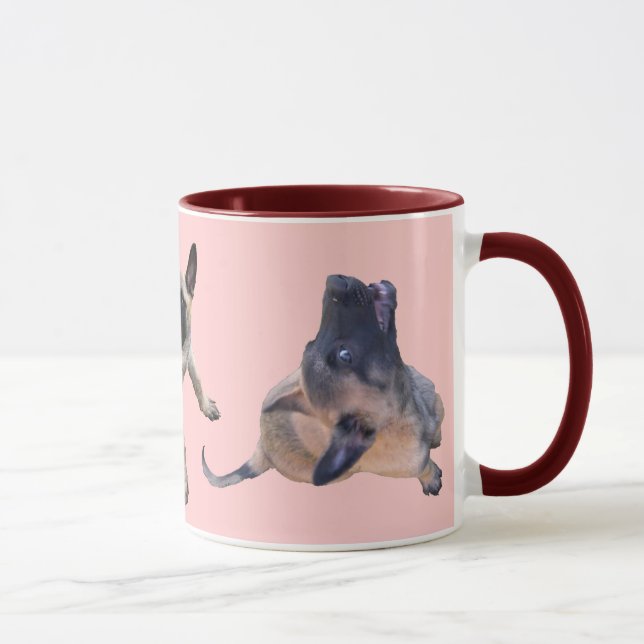 pack puppy malinois pink mug (Right)