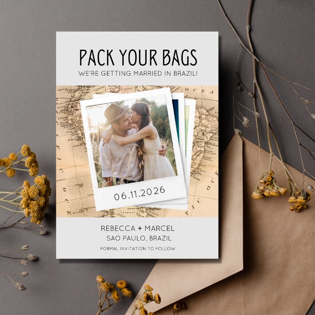 Pack Your Bags Brazil Photo Destination Wedding  Save The Date (Creator Uploaded)