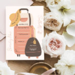 Pack Your Bags Invitation, Bachelorette Party Postcard<br><div class="desc">Tell them to pack their bags with this destination bachelorette party invitation. The design is illustrated with suitcases packed and ready to go. Add details about your event on the back of the cards. You may change the colours.</div>