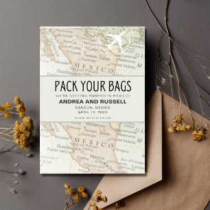 Pack Your Bags Mexico Wedding Save The Date