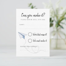 Pack Your Bags Wedding RSVP Response Card