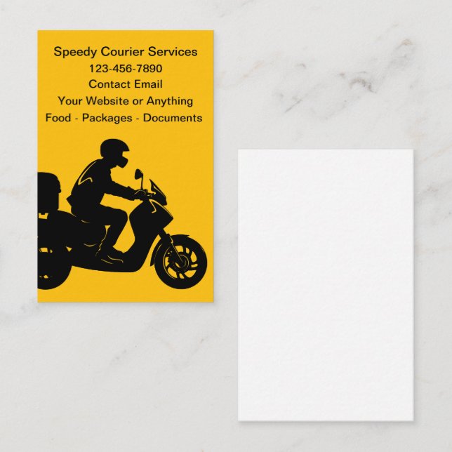 Package And Food Delivery Theme Business Card (Front/Back)