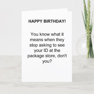 Package store birthday  greeting card