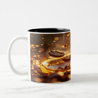 packaging, café banners, stock video thumbnails. Two-Tone coffee mug