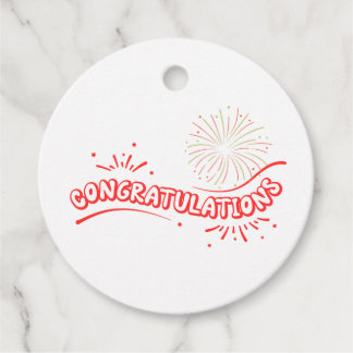 Packaging, congratulations favour tags