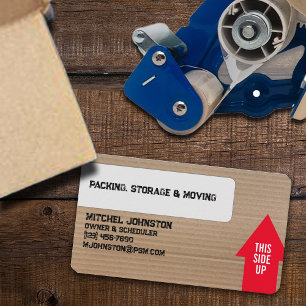 Packaging, Storage and Moving Company Business Card