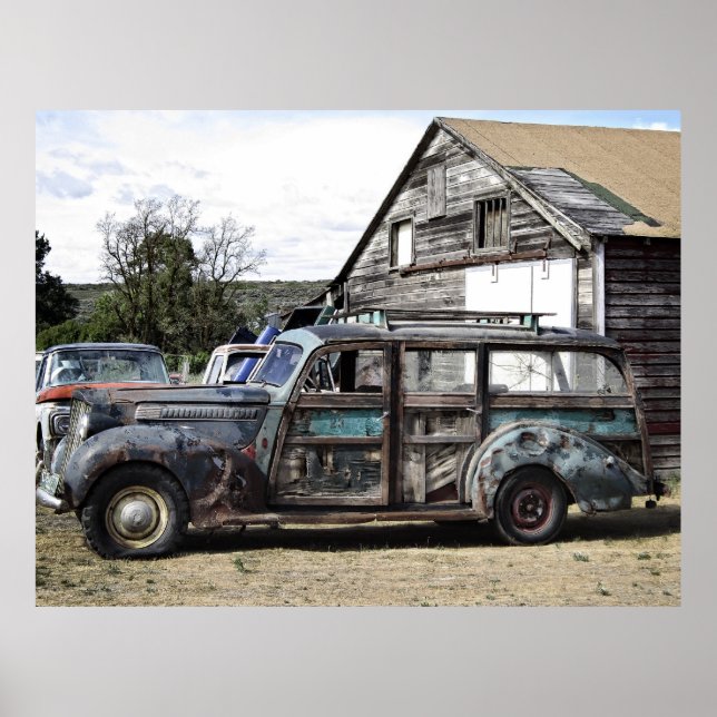 PACKARD WOODY STATION WAGON  c. 1940's Poster (Front)