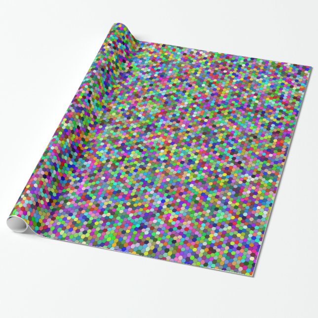 Packed Hexagons Wrapping Paper (Unrolled)