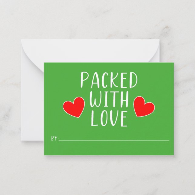 Packed with Love Flat Note Card (Front)