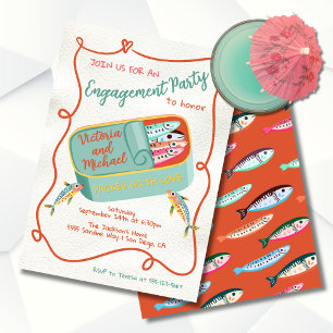 Packed with Love Funky Sardine Party Invitation