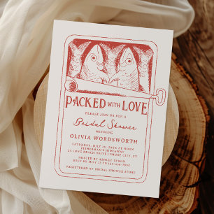 Packed with Love Sardine Tinned Fish Bridal Shower Invitation