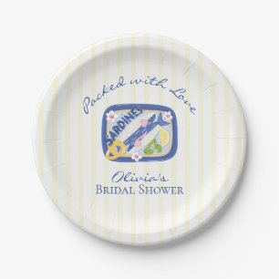 Packed with Love Sardines Bridal Shower Paper Plate