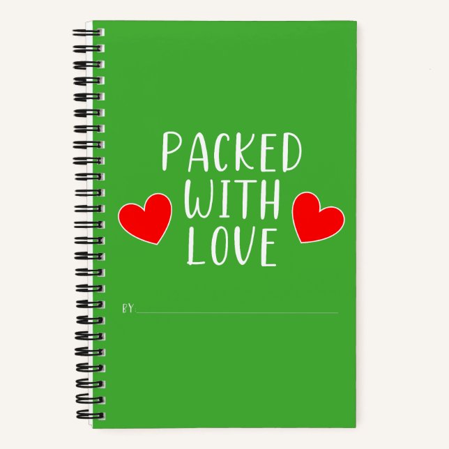 Packed with Love Spiral Notebook (Front)