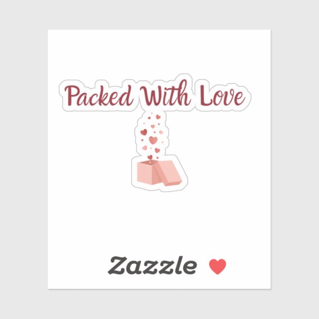 Packed With Love Sticker - Small Business label (Sheet)