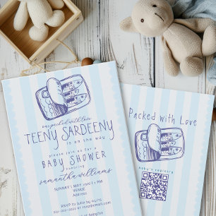 Packed with Love Tinned Sardines Baby Shower Invitation