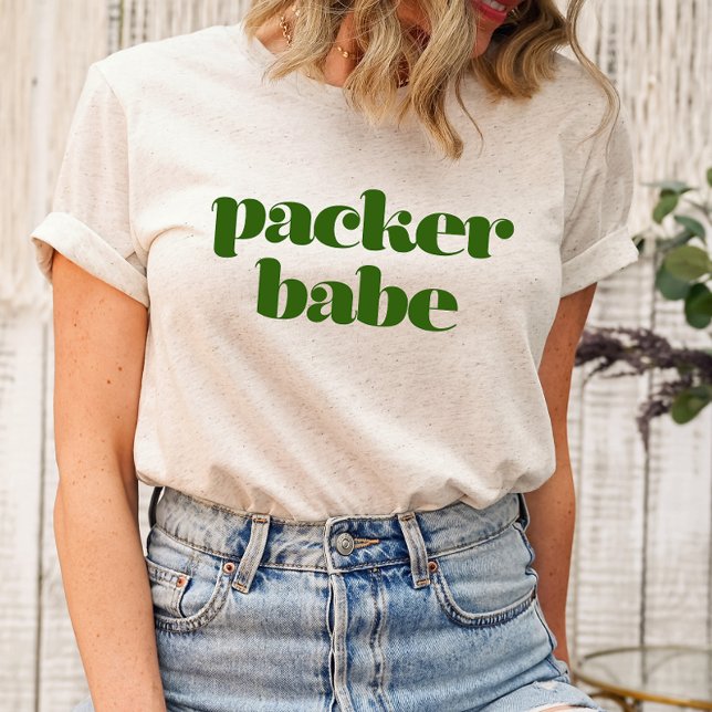 Packer Babe T-Shirt (Show off your team pride in style with our "Packer Babe" T-Shirt – a chic and spirited way to repres)