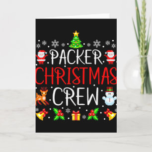 Packer Christmas Crew Matching Xmas Packager Card