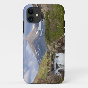 Packers lead string of horses over bridge above iPhone 11 case