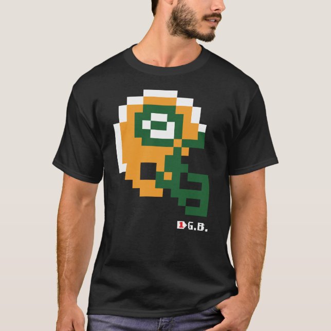 Packers Tecmo Bowl Helmet T-Shirt (Front)