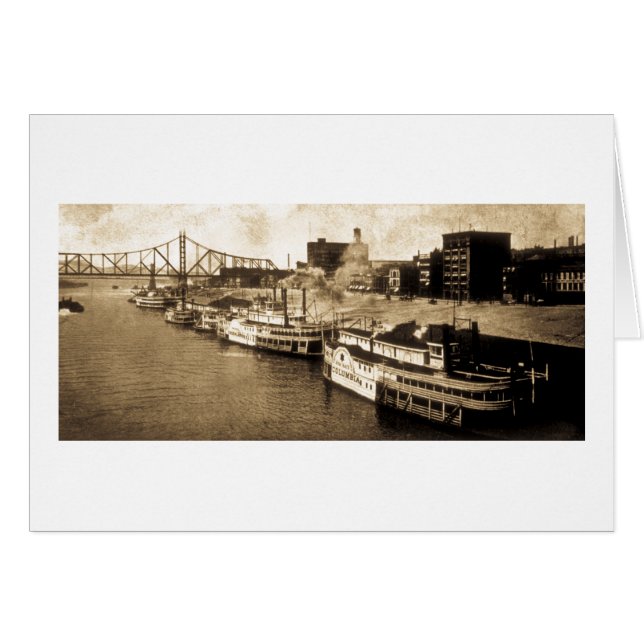 Packet Landing Monongahela River Vintage Postcard (Front Horizontal)