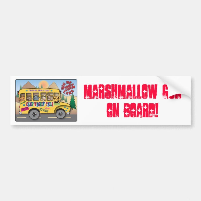 Packin' heat for camp! bumper sticker (Front)