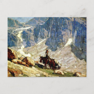 “Packin’ In” Western Art by Edgar Payne Postcard