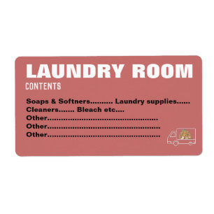 Packing Moving Organising Labels -Laundry Room