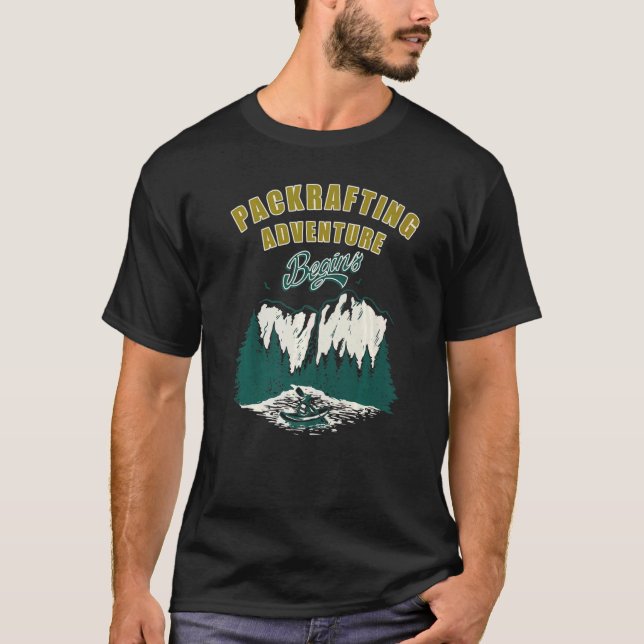 Packraft Boat Rafting Kayak Kayaking Paddle Packra T-Shirt (Front)