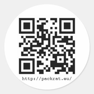 PackRat QR Code #1 Classic Round Sticker