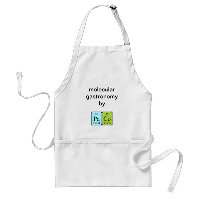 Paco periodic table name apron (Front)