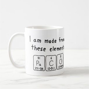 Paco periodic table name mug
