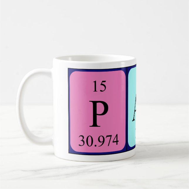Paco periodic table name mug (Left)