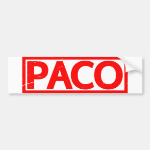 Paco Stamp Bumper Sticker