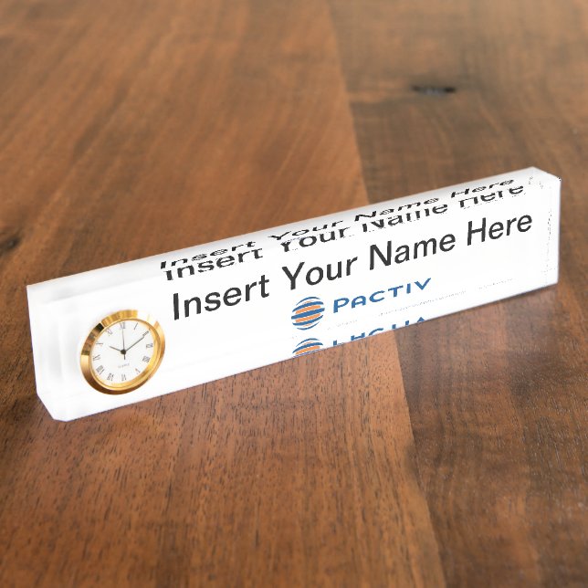 Pactiv Deskplate Nameplate (Side)