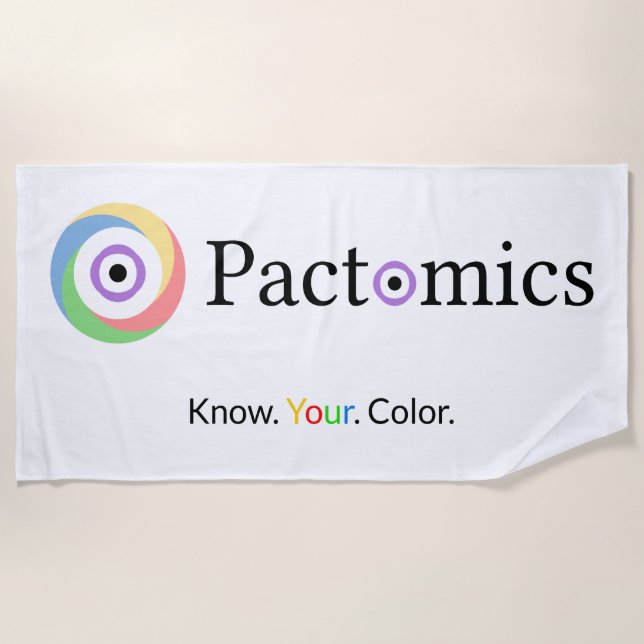 Pactomics. Know. Your. Colour.  Beach Towel (Front)