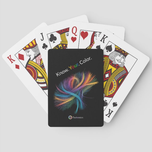 Pactomics. Know. Your. Colour.  Poker Cards (Back)
