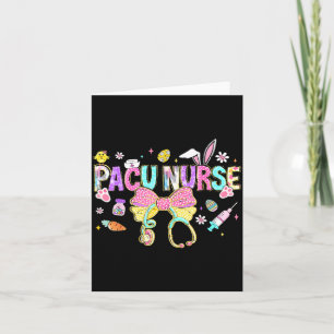 Pacu Nurse Easter Day Cute Coquette Stethoscope Card
