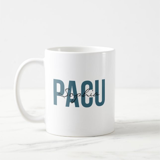 PACU Nurse Personalized Name Bold Typogrphy  Coffee Mug (Left)