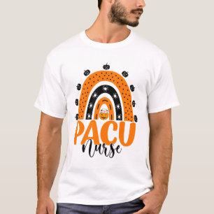 Pacu Nurse Rainbow Pacu Nursing Pumpkin Halloween  T-Shirt