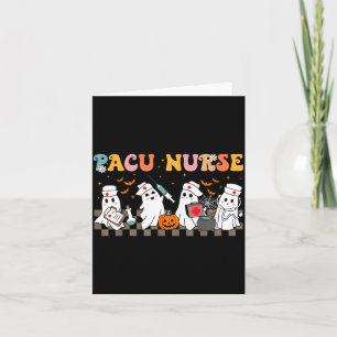 Pacu Nurse Spooky Ghost Halloween Cute Nursing Card