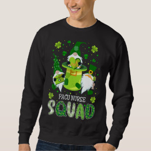 Pacu Nurse Squad Nursing St Patrick Day Gnomes Iri Sweatshirt