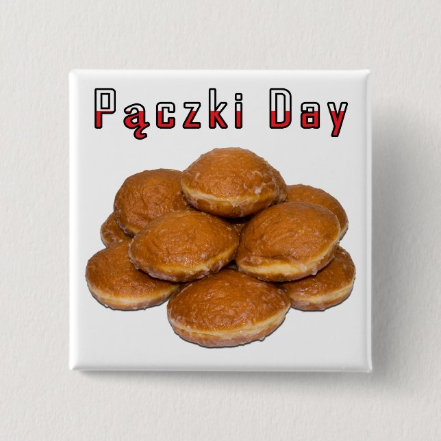 Paczki Day 15 Cm Square Badge (Front)