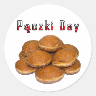Paczki Day Classic Round Sticker