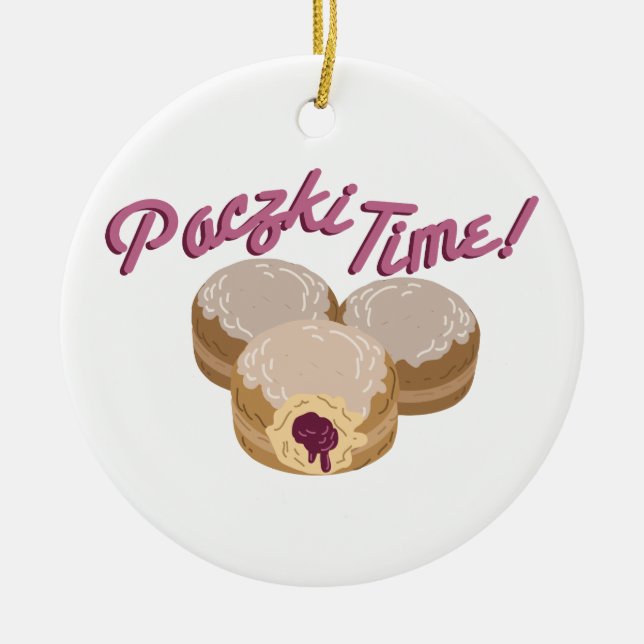 Paczki Time Ceramic Ornament (Front)