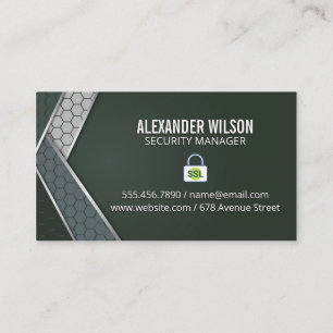 Pad Lock SSL Security Manager Business Card